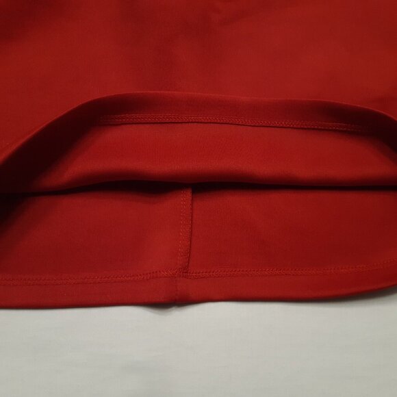 Forever 21 Dress Womens Juniors Small Red Peplum Short Sleeveless Ruffle Stretch - Picture 9 of 14